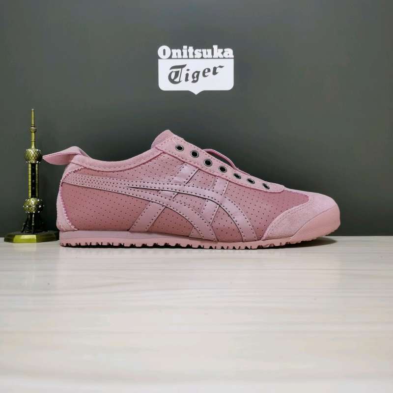 Sepatu Wanita Original Onitsuka Tiger Slip On Leather Ash Rose