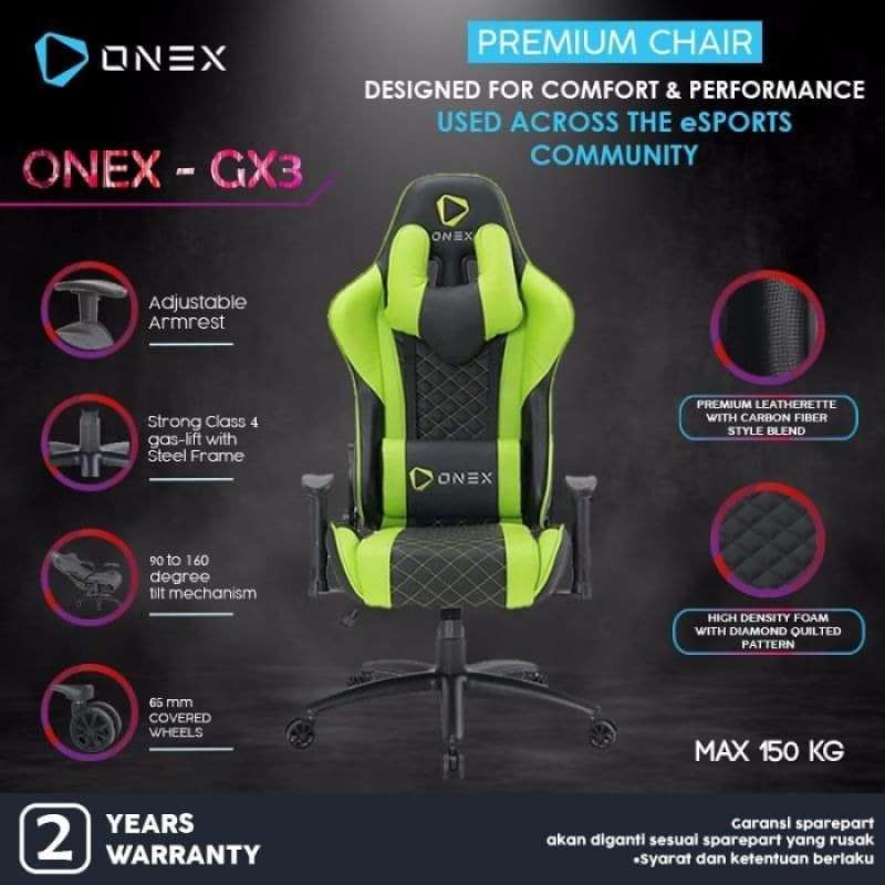 Promo Sale Kursi Kantor Gaming Onex Premium Gx3 Gaming Chair Gx 3 Bangku Sale Hijau Diskon 5 Di Seller Osatha Shop Id Kramat Kota Jakarta Pusat Blibli