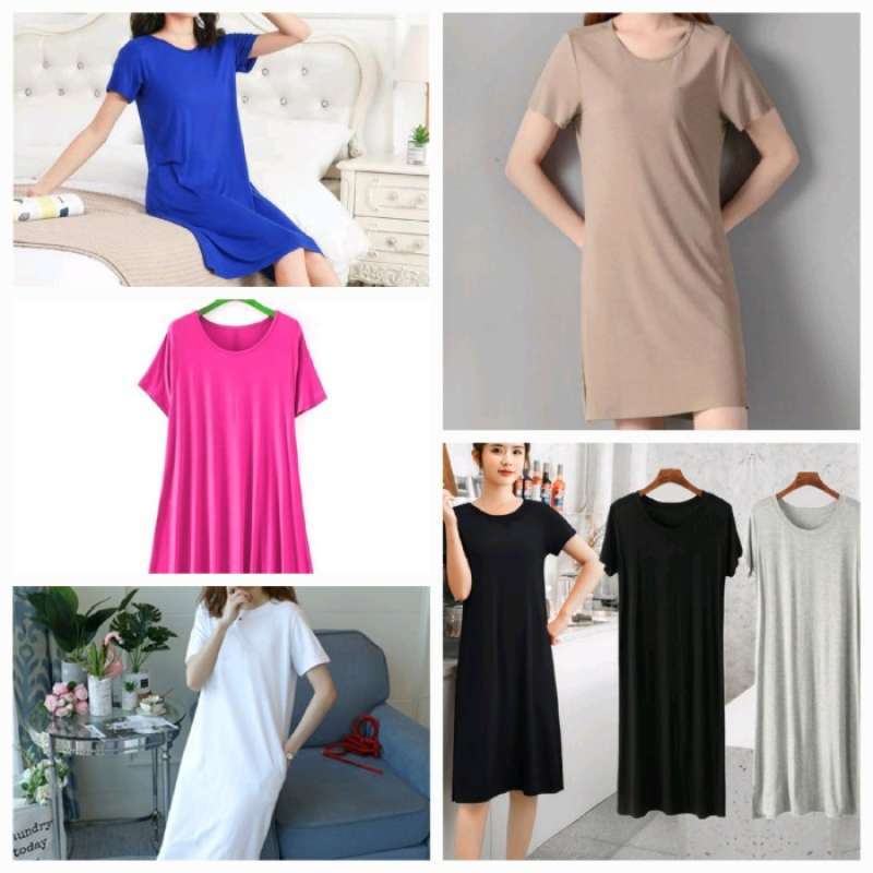 Dress kaos polos new arrivals
