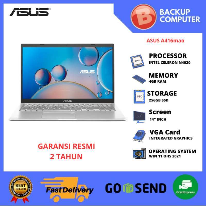 LAPTOP ASUS A416MAO INTEL CELERON N4020 4GB RAM