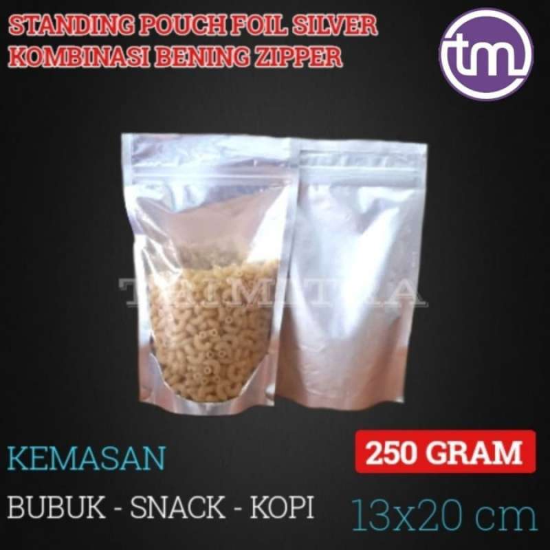 Ukuran standing 2025 pouch 250 gr