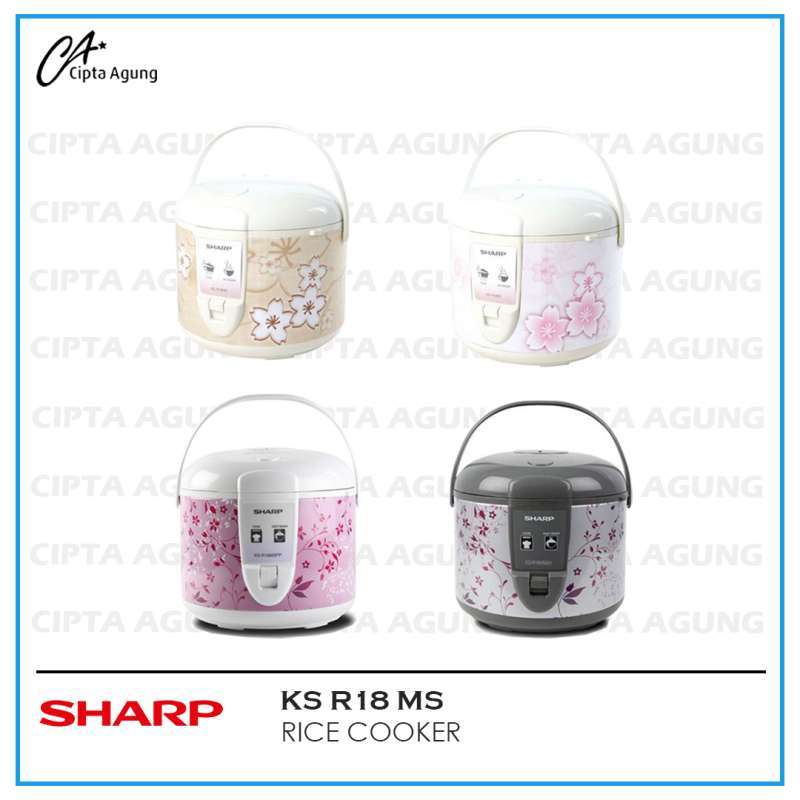 SHARP RICE COOKER 1.8 LITER KS-R18MS PP/PK/BR/GY KSR 18 MS