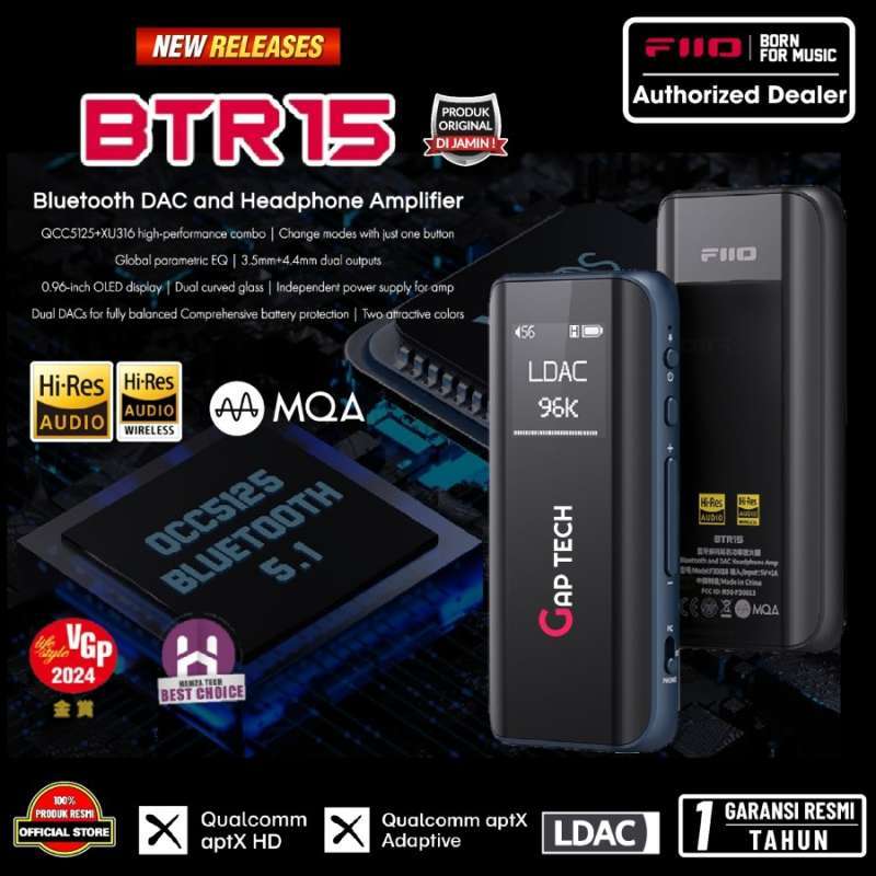 Jual Fiio Btr15 Btr 15 Portable Bluetooth Dac Headphone