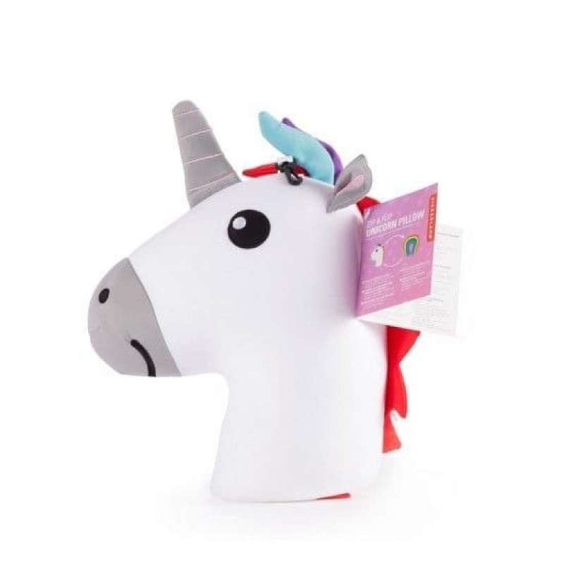 Zip and flip unicorn shop pillow