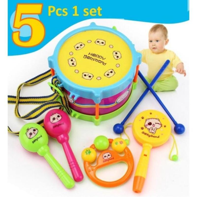 Jual Mainan Bayi Mainan Anak Drum Bayi 5 In 1 Baby Rattle / Mainan Musik  Bayi Di Seller Mysunrise Baby And Kids - Krembangan Selatan, Kota Surabaya  | Blibli