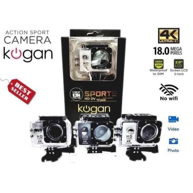Sportcam Kogan 4K Non Wifi Action Camera Gopro HD 1080p