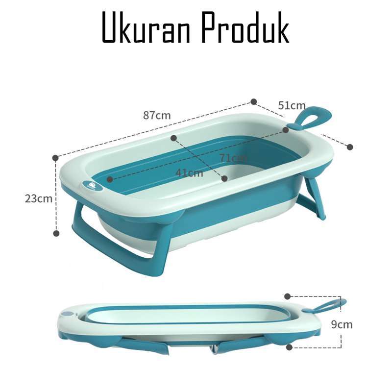Bak Mandi Bayi Lipat Silicone Bathtub Bayi Portable