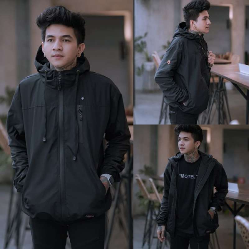 Jaket hoodie waterproof on sale