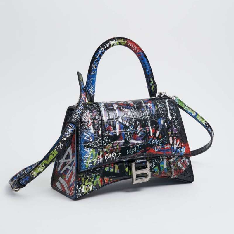 Jual Balenciaga Graffiti Print Embroidery Hourglass S Top Handle