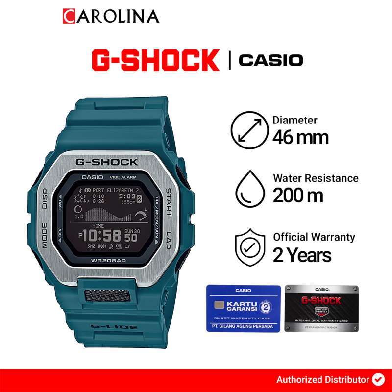 Jam Tangan Pria Casio G Shock G Lide GBX 100 2D Men Black Digital Dial Tosca Resin Band Jakarta