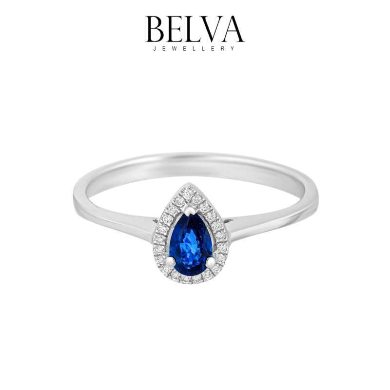 Cincin Berlian Batu Blue Sapphire Belva Jewellery BALRBW02957