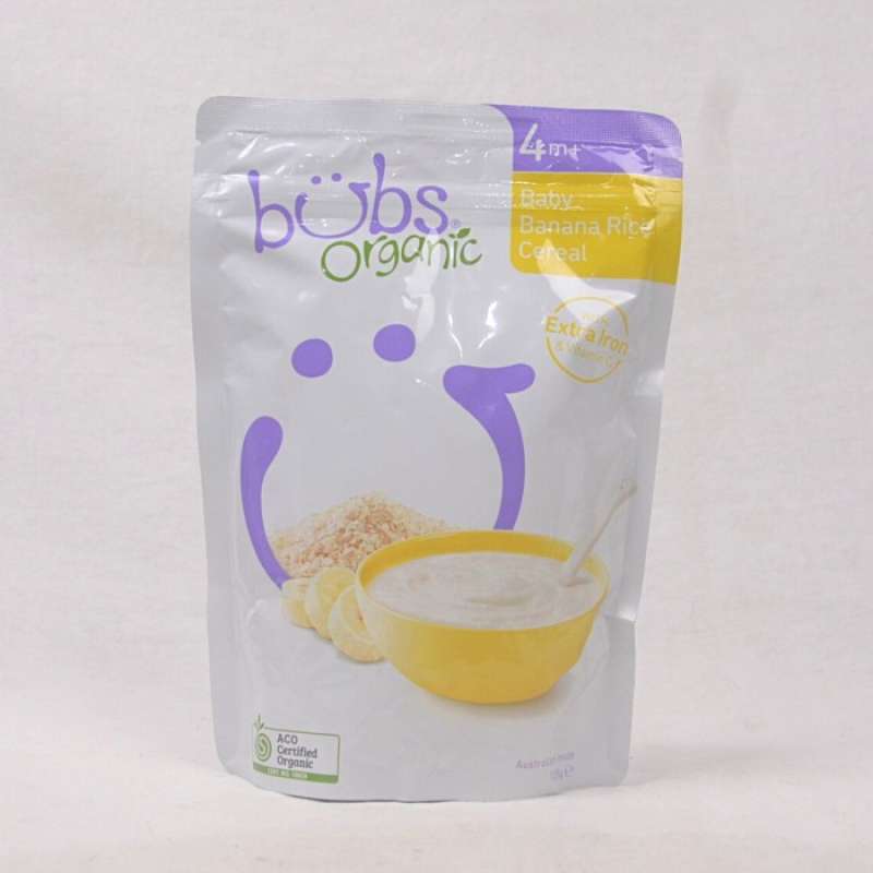 Jual Bubs Organic Makanan Baby Banana Rice Cereal 125Gr di Seller