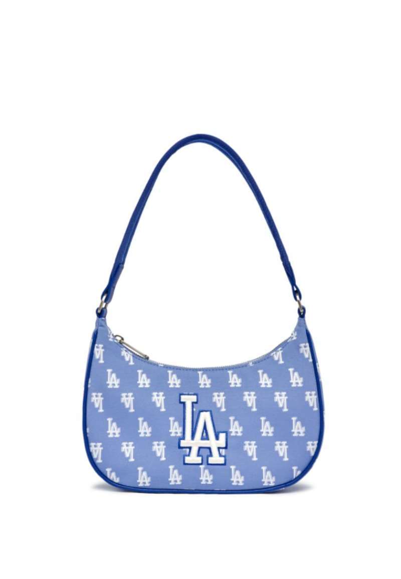 Jual MLB Monogram Jacquard Shoulder Bag Los Angeles Dodgers Cobalt
