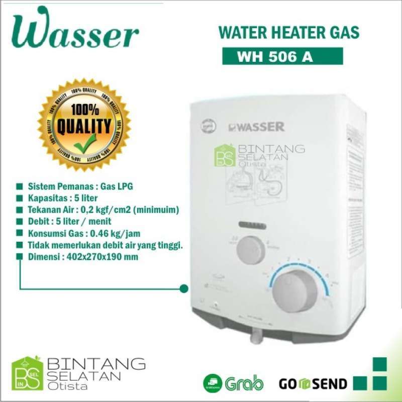 Promo Water Heater Gas / Pemanas Air Wasser Wh 506 A Ori Diskon 33% di  Seller Erazel Storee - Kalibata, Kota Jakarta Selatan | Blibli