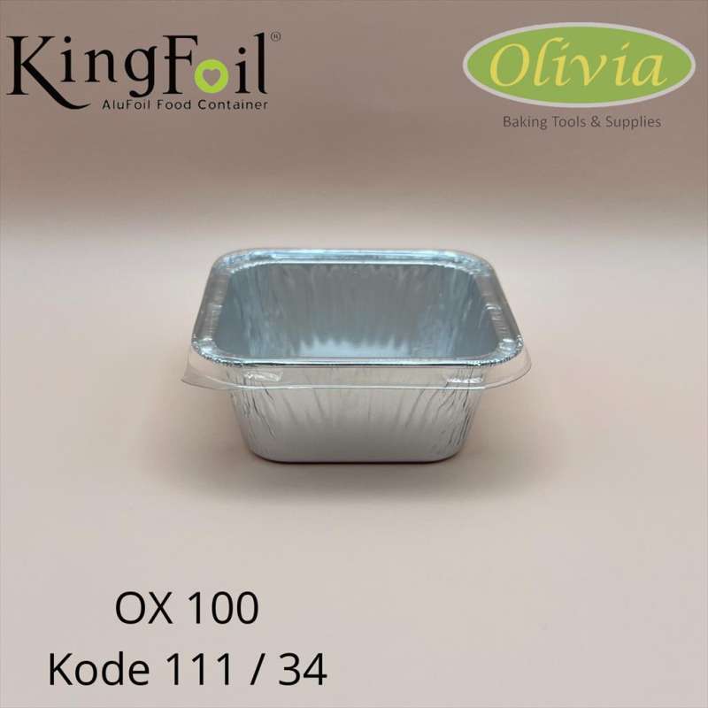 Jual Wadah Cup Alumunium Foil Kotak Ox 100 Kode 111 34 King