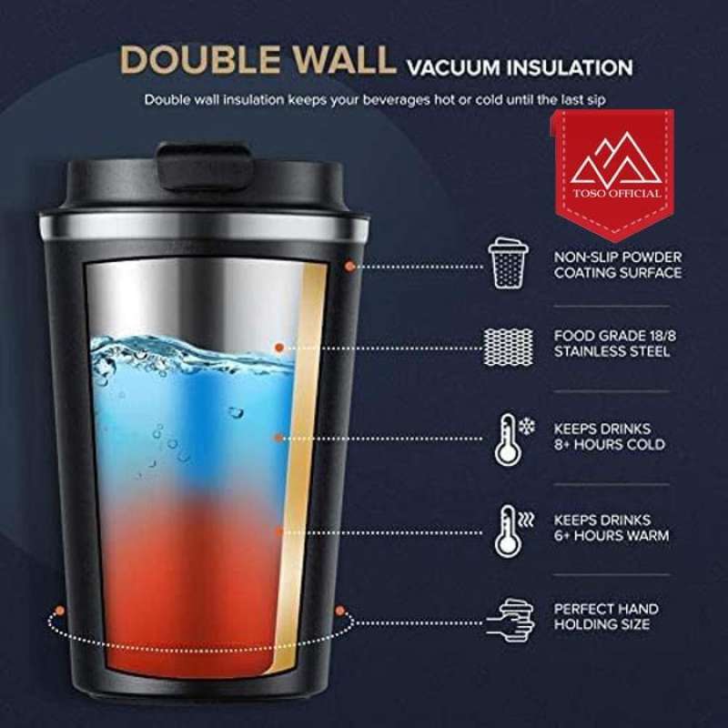 Promo Gelas Kopi Coffee Tumbler Hot Cold Thermos Mug Stainless Cup
