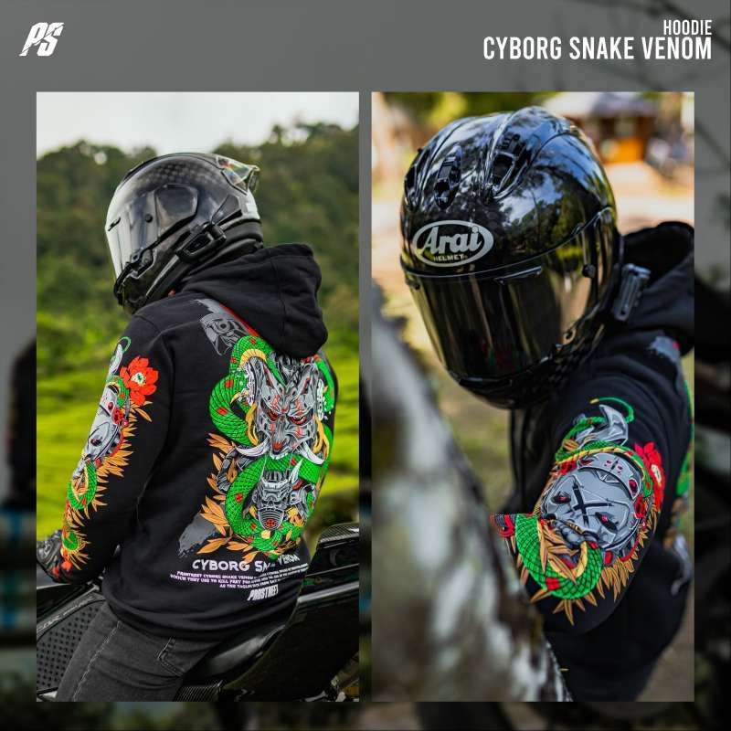 Jual Hoodie Motor Prostreet Cyborg Snake Venom - HITAM L di Seller PROSTREET  Official Store - PROSTREET WAREHOUSE | Blibli