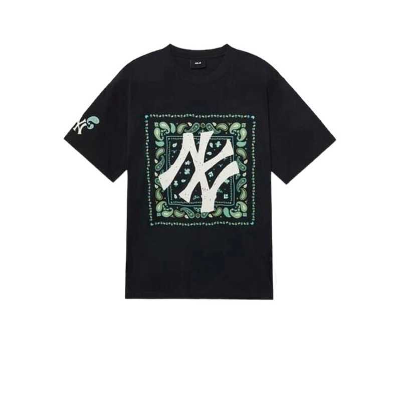MLB NY YANKEES PAISLEY FRONT LOGO TEE BLACK