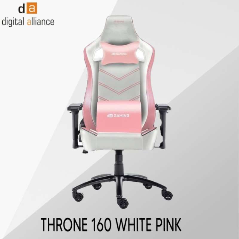 Jual Digital Alliance DA GAMING CHAIR THRONE 160 WHITE PINK di