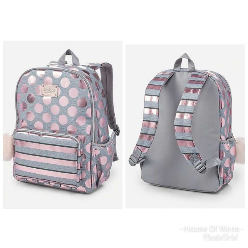 Justice backpacks rose gold store