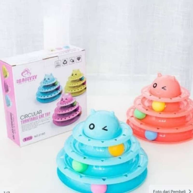 Circular turntable cat toy top