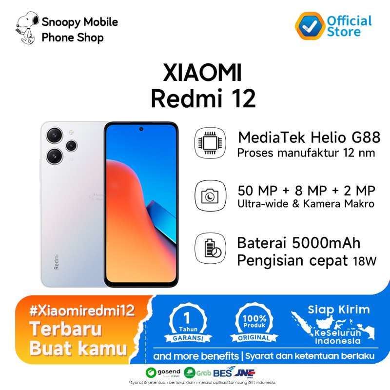 Jual Xiaomi Redmi 12 - 8/128gb - 8/256gb - Garansi Resmi Di Seller 