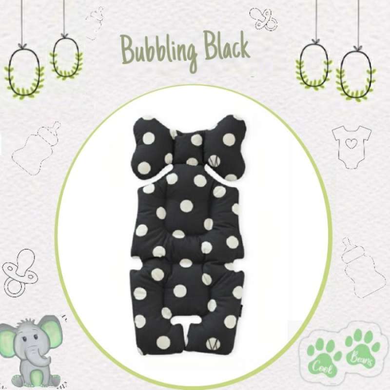 Promo Alas Stroller Korea Borny Stroller Liner Bubbling Black