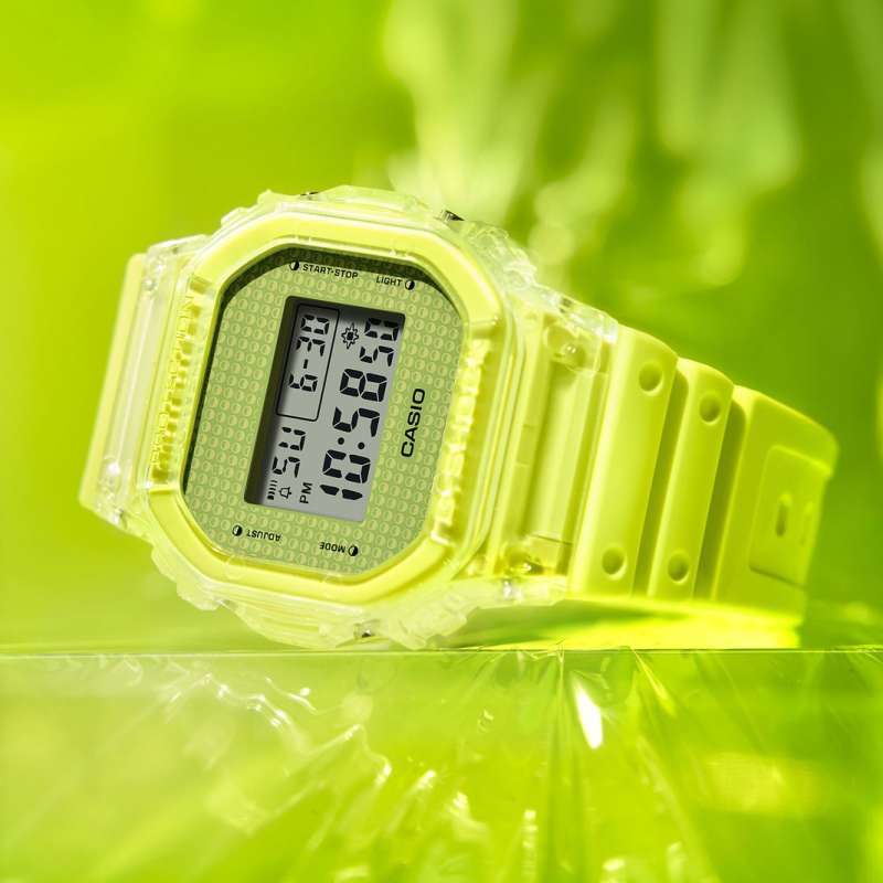 Casio G Shock DW 5600GL 9DR Jam Tangan Pria Digital DW 5600GL 9 GSHOCK DW5600 GACHA DW5600GL Kuning Transparan