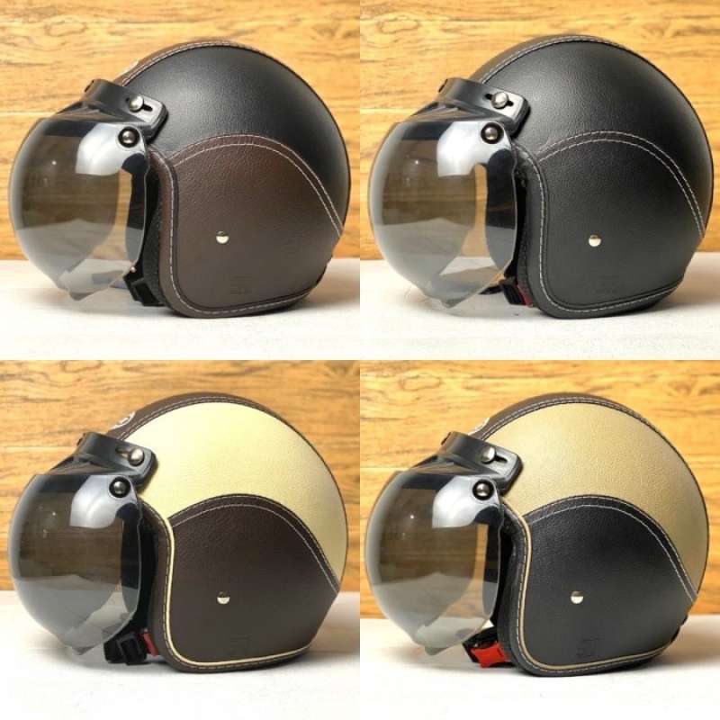 Helm 2025 retro kulit