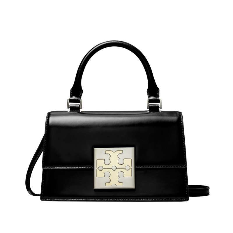 Jual Tory Burch Spazzolato Mini Top Handle Bag Black Shw di Seller