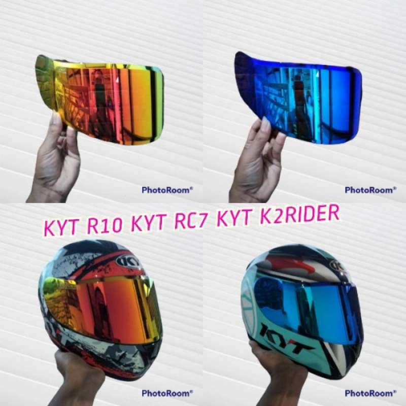 Promo Visor Helm Kyt Iridium Silver R10 Rc Seven K2 Rider
