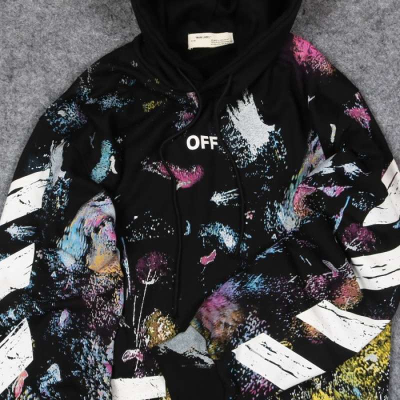 Jual HOODIE OFF WHITE GALAXY BLACK PREMIUM di Seller Plaza