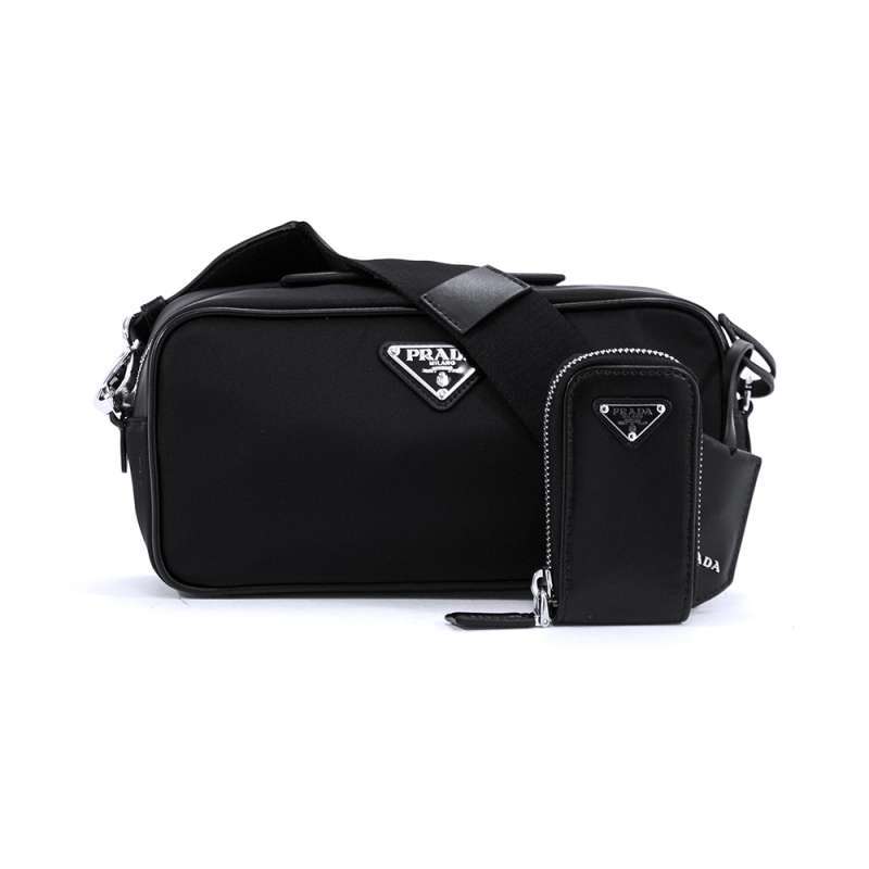 Prada triangle logo online crossbody bag