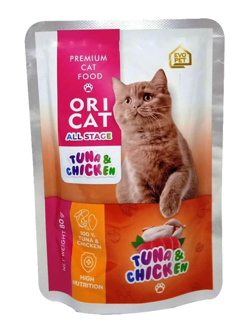 CAT FOOD ORI CAT TUNA CHICKEN 80GR POUCH