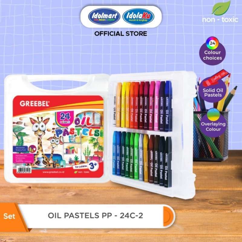 Greebel Crayon Krayon Kids Oil Pastel 24 Warna