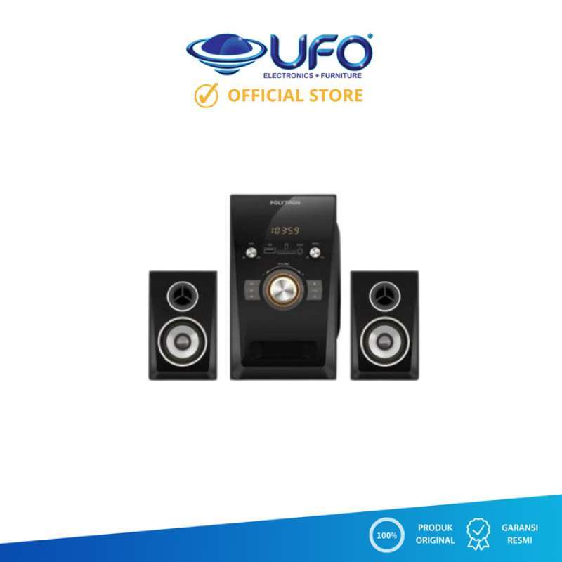 POLYTRON PMA9501FMB Bluetooth Speaker untuk Penggemar Multimedia dengan Sistem Audio 2.1 Channel, Subwoofer 30 Watt, dan Tampilan LED. Ideal untuk Hiburan Rumah