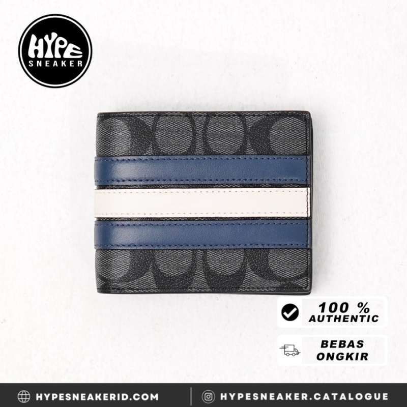 Jual Dompet Coach Stripe Blue Black Wallet 100 Authentic Di Seller Hypesneaker.idn Official Store Hypesneaker.id Kota Semarang Blibli