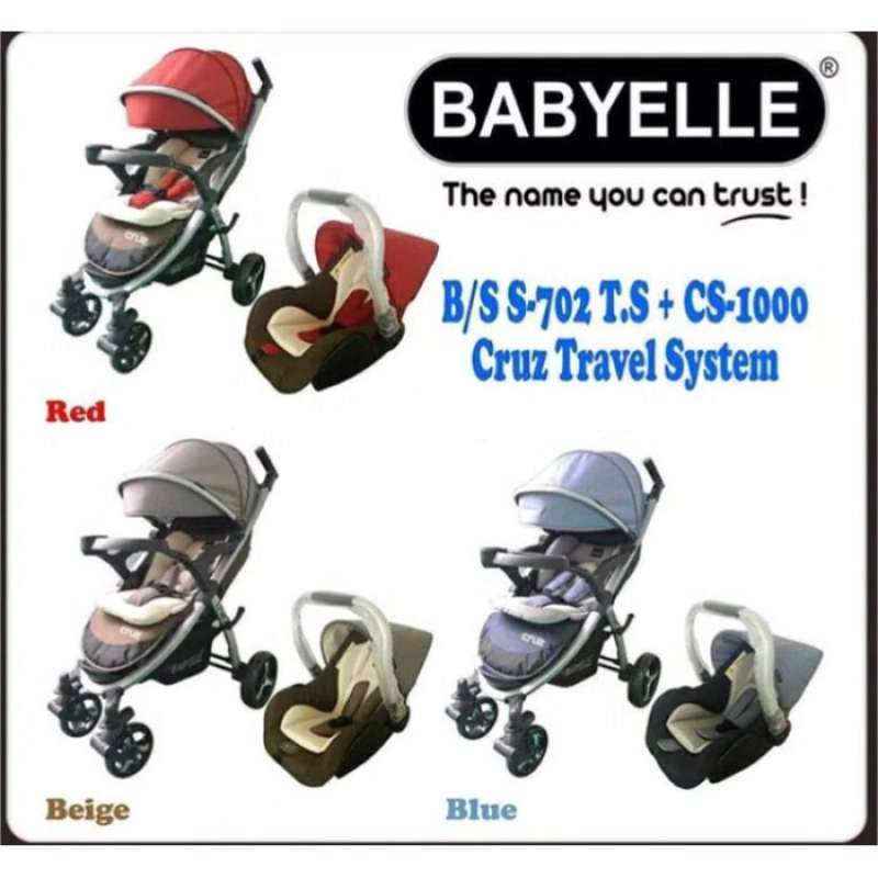 Stroller BabyElle Cruz 702 Stroler Carseat Bayi Kerta Dorong Anak
