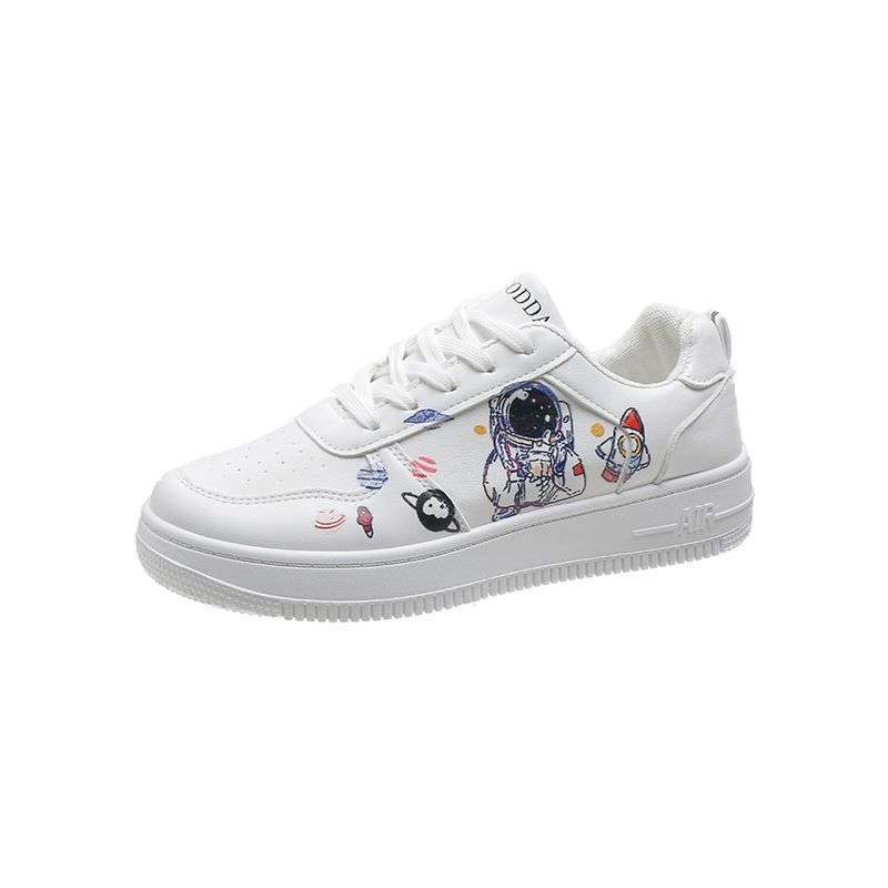 Promo Vamo Fanny Sepatu Putih Sneakers Casual Bertali Kulit