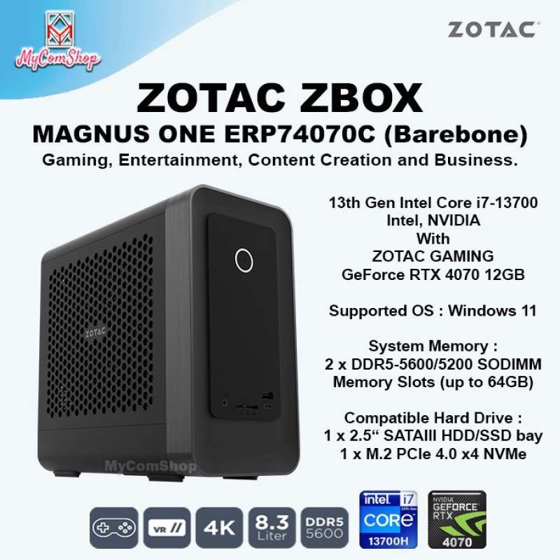 Zotac コンパクト デスクトップ Core i7 RTX3070 ブックサイズにデスクトップ版RTX 3070とCore i7を詰め込んだ