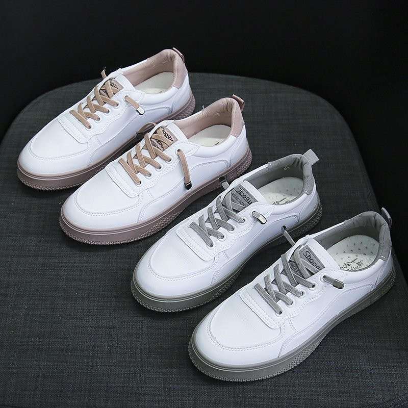 Promo Sepatu Sneakers Wanita Casual Fashion Sport Shoes Abu Pink