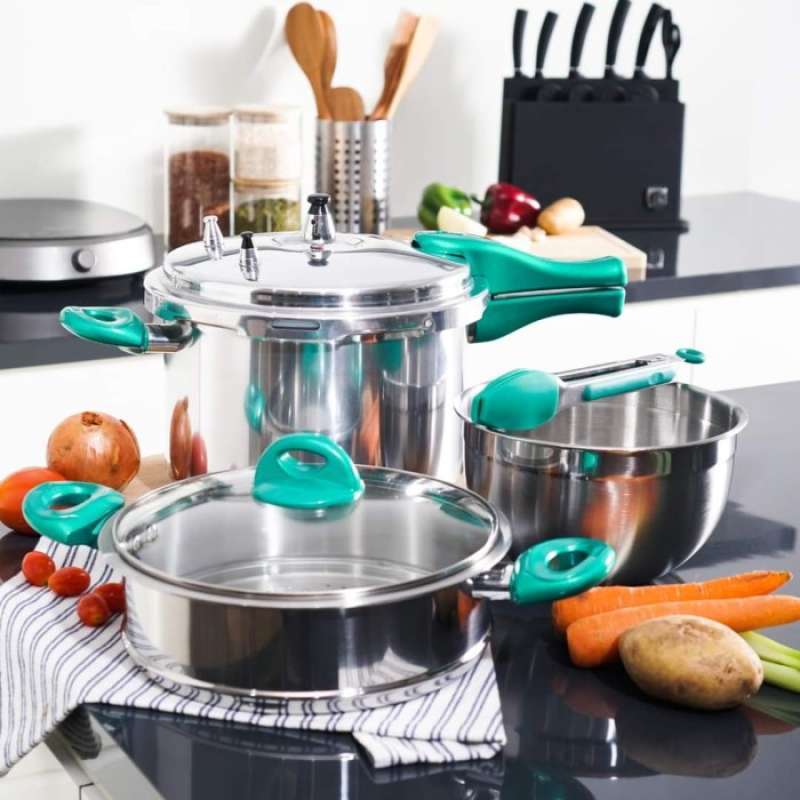Jual Panci Presto homecook Set Of 6 pressure Cooker 8 Lt pistachio Emerald Di Seller Veera Store Kebon Kacang Kota Jakarta Pusat Blibli