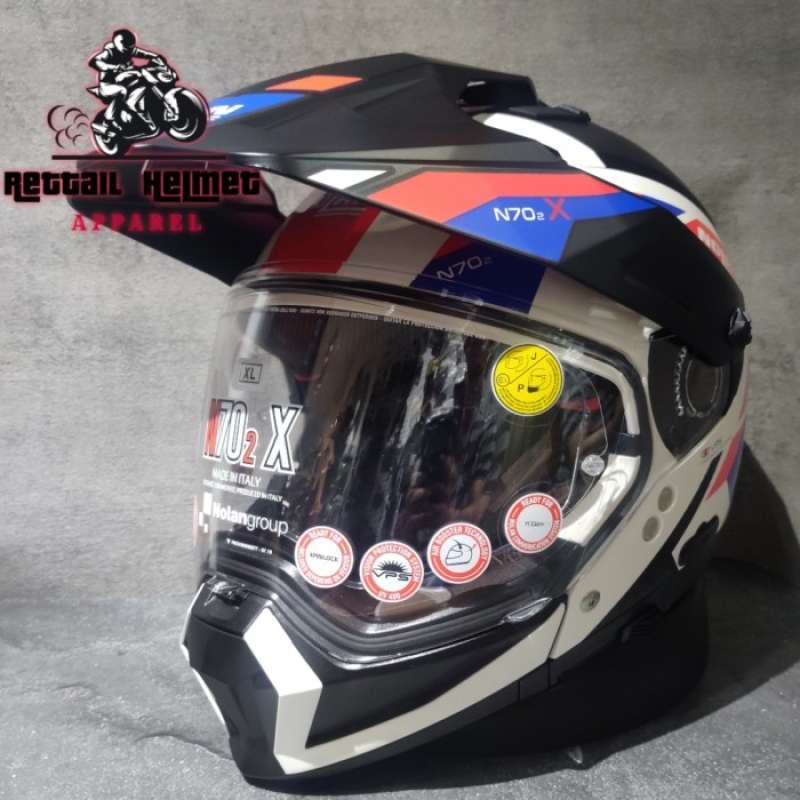 Promo NOLAN N70 2 X GRANDES ALPES N COM 026 Helm Modular N702X
