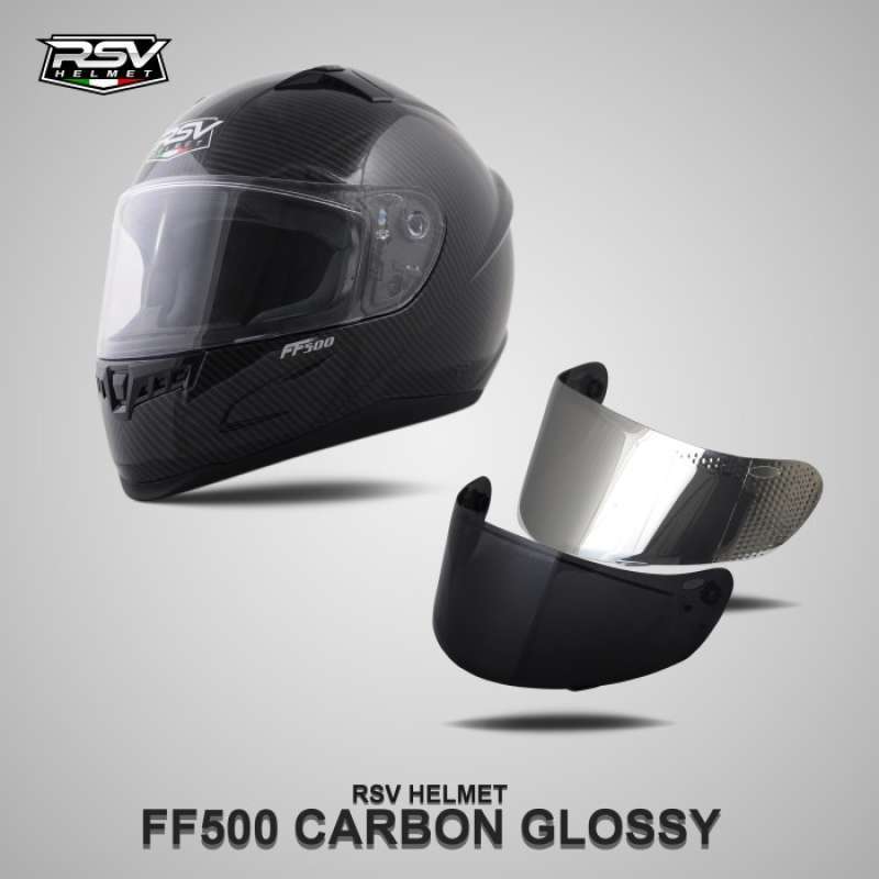 Promo Helm RSV FF500 Carbon Glossy Visor Smoke Visor Iridium