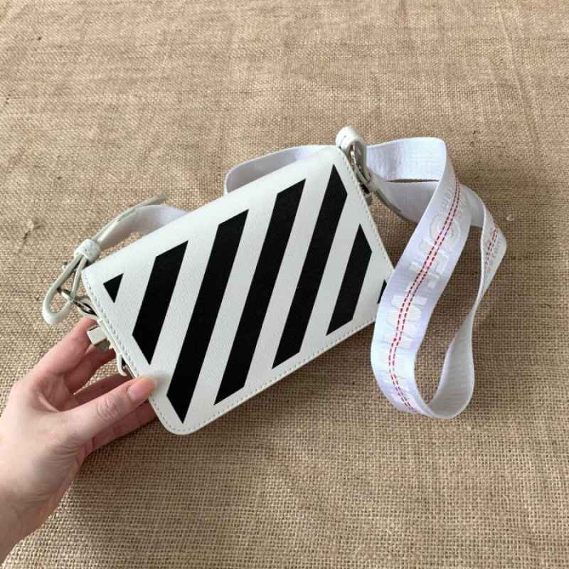 Off white diagonal discount mini flap bag