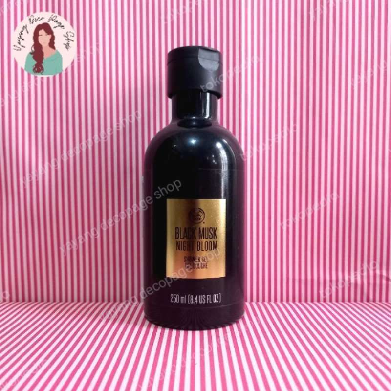 Jual The Body Shop black musk night bloom shower gel 250ml di