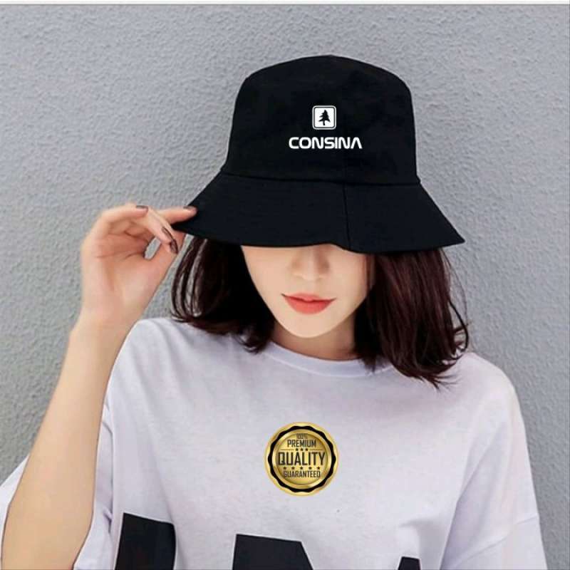 Jual Topi Bucket Consina White Premium di Seller Supermart Market