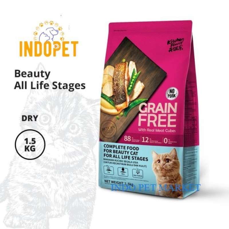 Jual Kitchen Flavor Grain Free Beauty Cat Food For All Life Stages