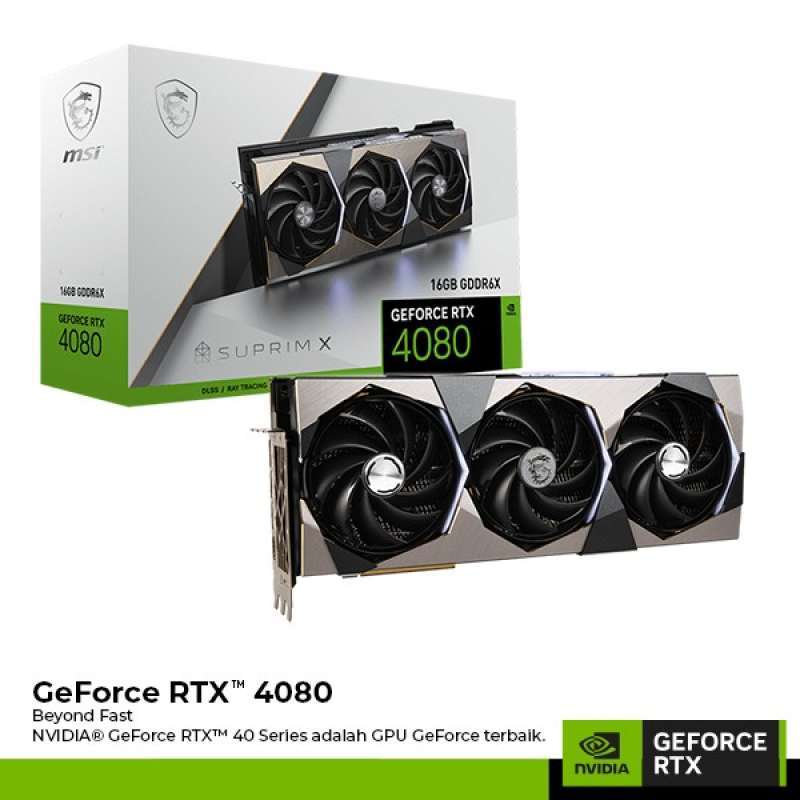 VGA Card MSI GeForce RTX 4080 16GB SUPRIM X 16GB GDDR6X