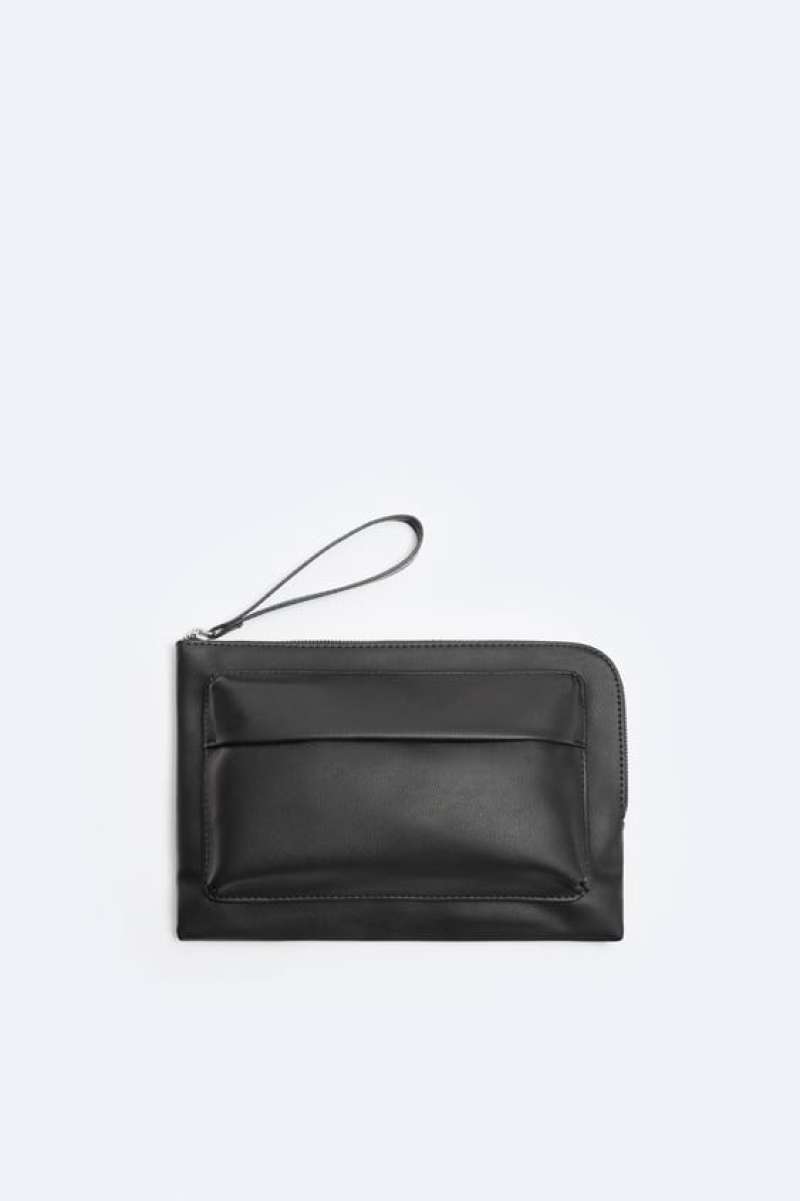 Jual ZARA MAN ORIGINAL STORE 100 SLIM EMBOSSED CLUTCH di Seller